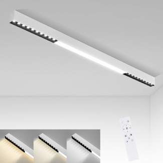 ZMH Deckenlampe LED Deckenleuchte Wohnzimmer - 107CM Wohnzimmerlampe Lang Küchenlampe 32W Bürolampe Decke Modern Dimmbar mit Fernbedienung Büro Deckenbeleuchtung Panel für Küche Schlafzimmer