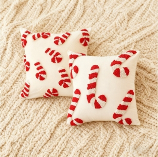 OKWISH Kissenbezüge Weihnachtskissenbezug Kopfkissenbezug Sofakissenhülle, (2 Stück), 45x45 cm mit verdecktem Reißverschluss für festliche Deko