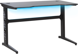 Spieltisch schwarz 120 x 60 cm RGB LED-Beleuchtung DEXTER