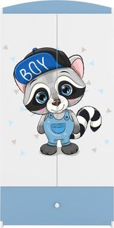 Raumhirsch Furniture Kinderkleiderschrank mit Motivauswahl - Kleiderschrank für Kinder (Kinderzimmerschrank für Jungen, Mit Ablagefächern & Kleiderstange) robuste Verarbeitung, kindgerecht, verschiedene Farben & Designs