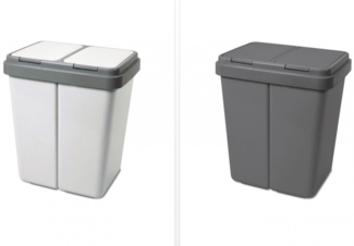DUO BIN Doppelmülleimer Abfalleimer Mülleimer 2x 25 Liter (A)