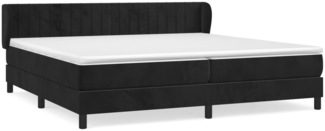 vidaXL Boxspringbett mit Matratze Schwarz 200x200 cm Samt 3127633