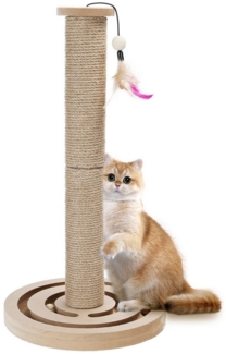 nobleza Kratzsäule 3 in 1 Interaktives Katzenspielzeug Katze Sisal Seil Massierender