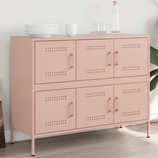 vidaXL Sideboard Rosa 100,5x39x79 cm Stahl 843097