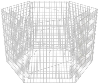 vidaXL Sechseckiges Gabionen-Hochbeet 160×140×100 cm 142535