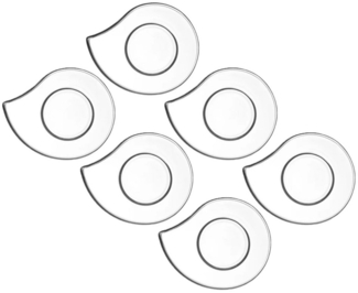 LAV Teeglas Unterteller, 6-teilig – Stilvoll servieren mit klarer Eleganz, 6-tlg, Glas