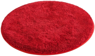 Grund Badematte Melos, Badvorleger, Badezimmer Teppich, sehr weich, Höhe 27 mm, rutschhemmend beschichtet, fußbodenheizungsgeeignet, Kunstfaser, rund, melierte Optik, sehr weicher Flor, Melange-Effekt, Made in Europe