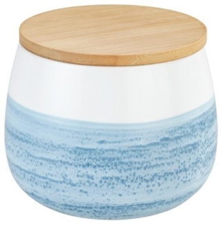 WENKO Vorratsdose Modell Mala, Keramik, (1-tlg), Aufbewahrungsdose für Vorräte mit Aquarell-Dekor, luftdichter Deckel