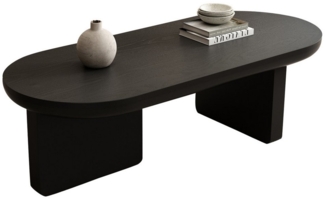 MODFU Couchtisch mit ovaler MDF-Tischplatte (Sofatisch, Beistelltisch,Kaffeetisch, 1-St, Ovaler Freizeittisch), mit Sprühfarbe besprühen