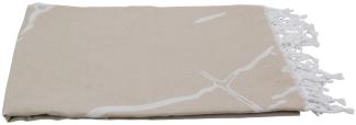 Hamamtuch als Strandtuch beige ca. 100x170 cm | Marmor