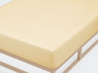 Castell Jersey-Stretch-Spannbetttuch 0077113, gelb, 1x 120x200 cm