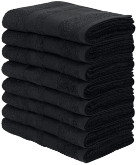 my home Handtücher Vanessa, als Set und Serie erhältlich, 8 Handtücher, 50x100cm, Walkfrottee (Set, 8-St), Handtücher mit Bordüre, 100% Baumwolle, einfarbig, weich