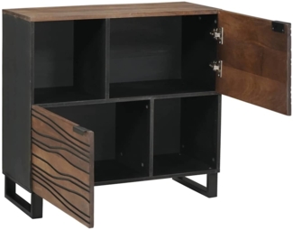 vidaXL Sideboard Braun 80 x 33 x 75 cm massives Mangoholz 4018035