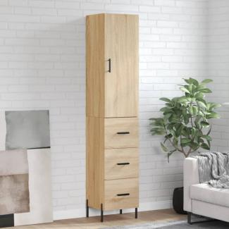 vidaXL Highboard Sonoma-Eiche 34,5x34x180 cm Holzwerkstoff 3198860
