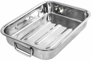 KARL KRÜGER Edelstahl-Vierkantpfanne 40 cm in schwerer Ausführung