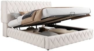 REDOM Polsterbett mit hochwertigem Samtstoff, verdicktem Kopf- und Fußteil (Doppelbett, Funktionsbet, Stauraumbett, 1-tlg, 160x200 cm, Ohne Matratze), Stauraum unter dem Bett, Interlaced-Webtechnologie, einfache Montage