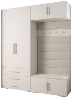 ABIKS MÖBEL Kompaktgarderobe INOVA 3 SATZ 12 Möbelset, Garderobe mit Kleiderstange und Regalen