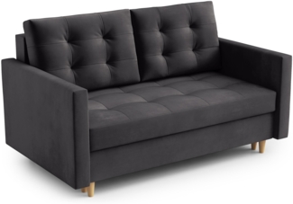 AX LIVING Boxspringbett 180x200 mit Bettkasten Ambusio in Schwarz