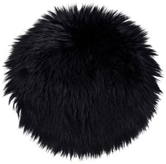 House Nordic Künstliches Lammfell in schwarz, Ø35 cm