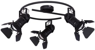 Deckenleuchte, Spots verstellbar, schwarz, 40 cm