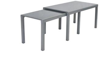 Merxx Amalfi di lusso Set 9tlg, diamantbraun, Flex Ausziehtisch, 120 x 80 x 160 cm