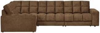 Ecksofa Date aus Struktursamt Links, Brass