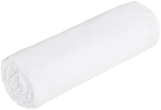 Vente-unique - Spannbettlaken - 140x190 cm - Satin - Weiß - ABILY