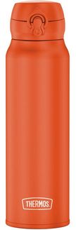 THERMOS ULTRALIGHT BOTTLE 0,75l, glowing orange mat, Thermosflasche aus Edelstahl, 10 heiß / 20 h kalt, absolut dicht für Wasser, Tee, stille Getränke