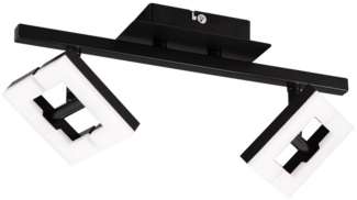 LED Wand- & Deckenstrahler in Schwarz / Weiß, Spots geteilt, Breite 36cm