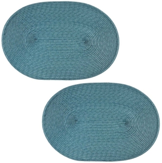Haus und Deko Platzset Platzset 2er Set oval ca. 45x30 cm Platzdeckchen Tischset geflochtene, (2-St)