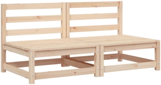 vidaXL Gartensofas ohne Armlehnen 2 Stk. 70x70x67 cm Massivholz Kiefer 837921