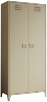Dmora 2-türiger MehrzweckschrankPezzaze, Multifunktionale Möbel, Schuhschrank, Besenschrank, 80x30 h180 cm, Sahne