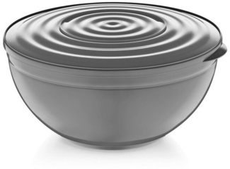 MICHELINO Rührschüssel mit Deckel Schüssel Salatschale Spülmaschinengeeignet 5500ml Grau