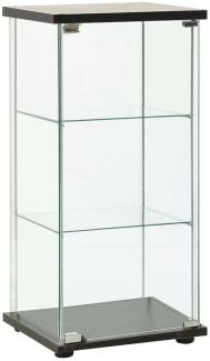 vidaXL Vitrinenschrank Hartglas Schwarz 322798