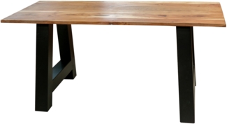 Esstisch 180 x 90 cm Akazie massiv naturfarben gerade Kante A-Gestell PASCAL 94870473