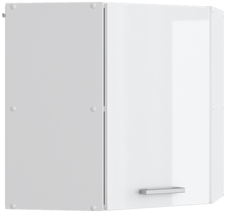 Eckhängeschrank R-Line Weiß Hochglanz 57 cm Vicco