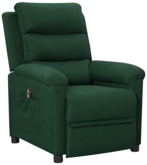 vidaXL Relaxsessel Elektrisch Dunkelgrün Stoff 3098969