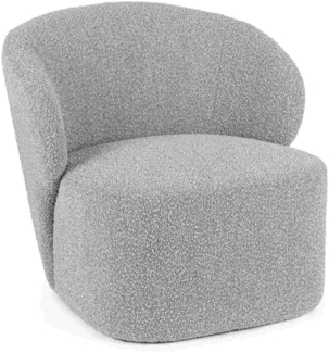 Sessel Babila aus Boucle-Stoff, Grau