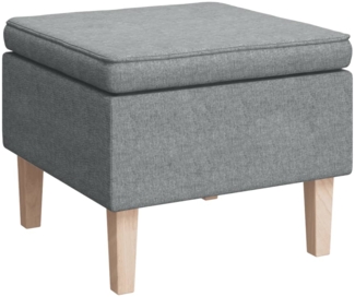 vidaXL Hocker mit Holzbeinen Hellgrau Stoff [329425]