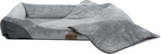 Aspero Tierbett Hundebett und Hundedecke Hanko und Lund, 50 % Baumwolle, 50 % Polyester, Tierbett mit Einstiegsvertiefung