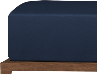 Uncover by Schiesser Spannbettlaken New Jersey - Edeljersey - 150x200 cm - Dunkelblau