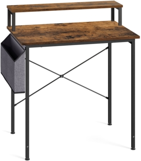 Valora Computertisch, rustikaler brauner Stahl, Loft-Stil