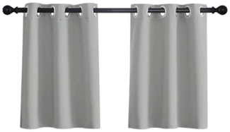 Jibenhome Scheibengardine Bistrogardine Kurzgardinen mit Ösen Vorhang Blickdicht, Küche Fenster, (1 St), Scheibengardinen Ösenvorhang Modern Gardinen Kurzstore für Wohnzimmer