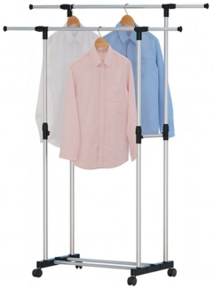 HTI-Living Kleiderständer Höhenverstellbarer Kleiderständer mit Doppelstange, (Stück, 1 St, 1 Kleiderständer), Garderobe Wäscheständer