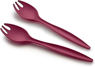 TUPPERWARE Salatbesteck Tupperware Allegra Salatbesteck Set in merlot