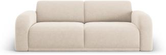 Micadoni Sofa Erin 3-Sitzer Samtstoff Beige