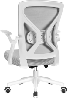 Ergonomischer Bürostuhl mit Armlehnen, Lendenstütze, Wippfunktion