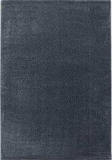 Kurzflor Teppich Roberto rechteckig - 160x230 cm - Grau