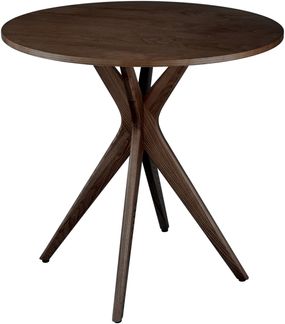 Runder Esstisch Durchmesser 70 cm Esche & MDF Eschenholzfurnier Walnussbeize Ragaba