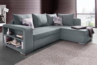 COLLECTION AB Ecksofa John L-Form, mit Bettfunktion, Bettkasten und integriertem Regal